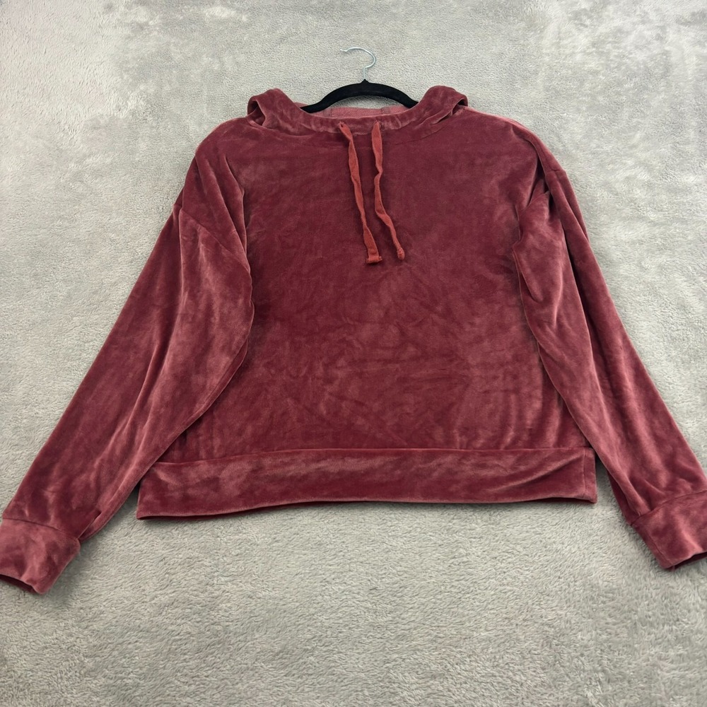 Summersalt Velour Hoodie Womens S Pink Plush Cozy Loungewear Athleisure Comfy
